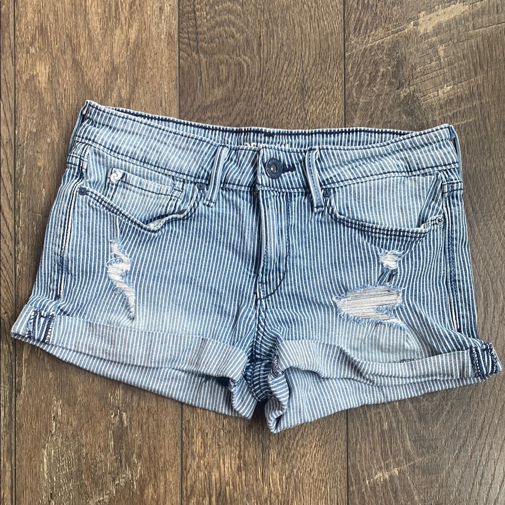 Denison by Levi Blue Distressed Jean Shorts Small